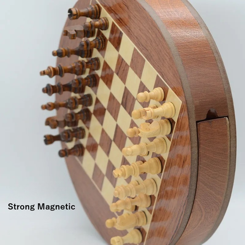 Magnetic Travel Chess - Jeu d'échecs magnétique en bois massif