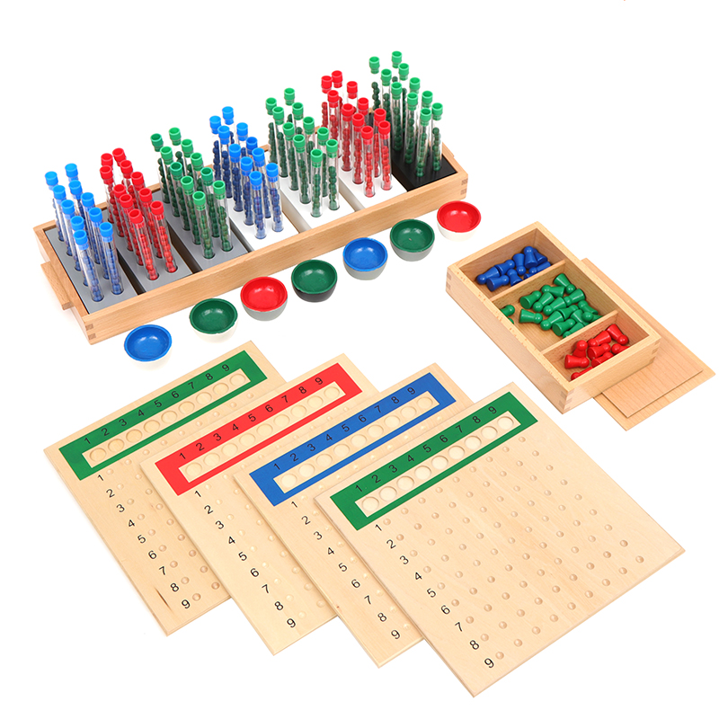 Board Game Youtube - Matériaux mathématiques Montessori, tubes de division