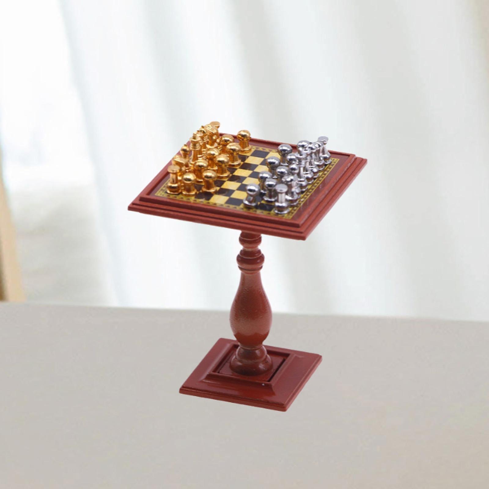 Chess Set Wooden - Jeu d'échecs miniature international en bois