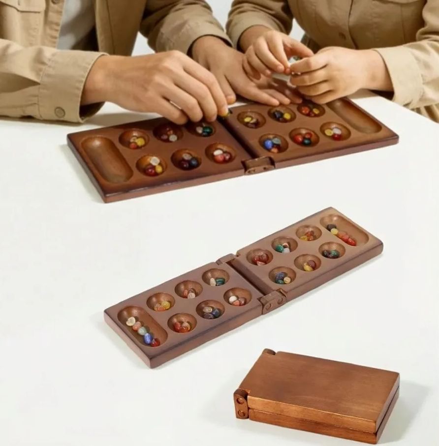 Chess Set Wooden - Jeu de société classique Mancala, échecs