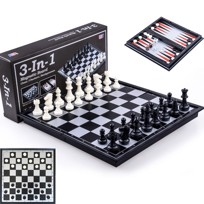 Magnetic Travel Chess - Jeu d'échecs magnétique pliable 25CM, plateau