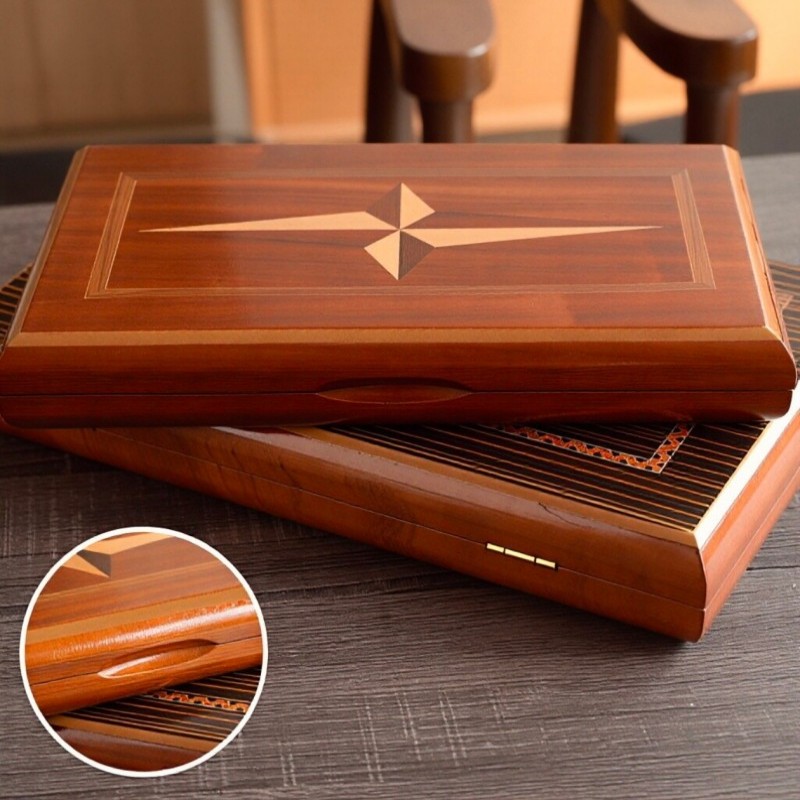 Magnetic Travel Chess - Jeu de backgammon en bois massif