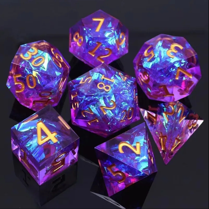 Board Game Roleplay - Jeu de dés en résine multi-formes,