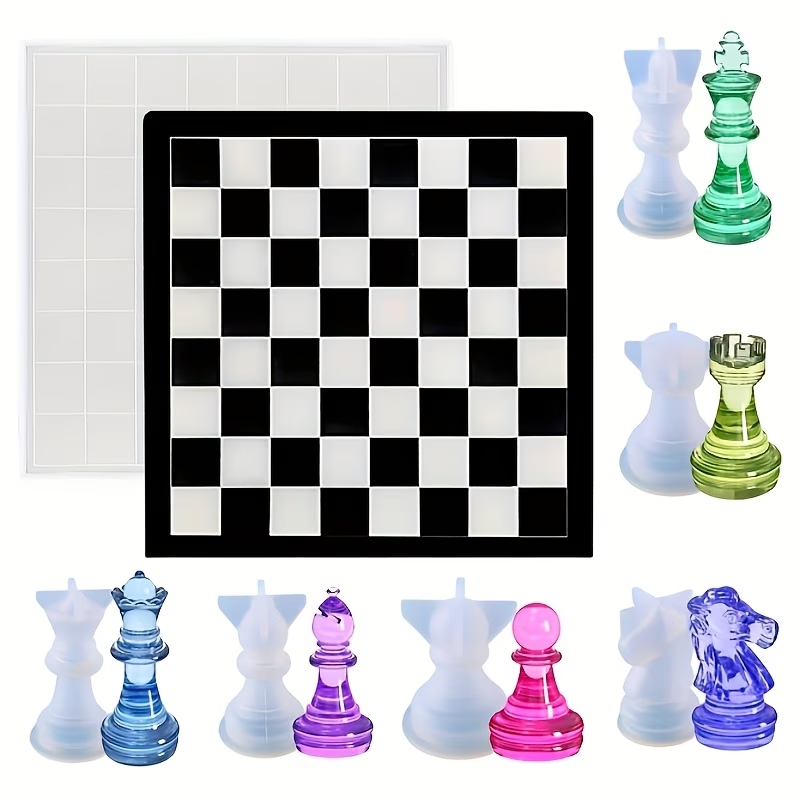 Board Game Diy - Moules en silicone d'échecs de qualité