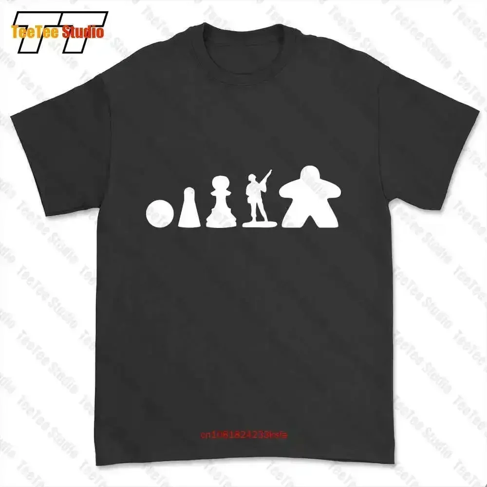 Board Game Risk - T-shirt Meeple Evolution Parody Pawn Chess