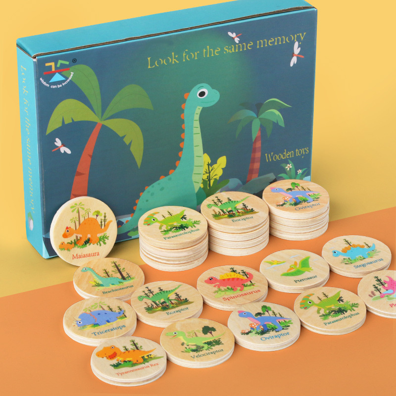 Board Game Idea - Jeu de mémoire dinosaure, jouet assorti,