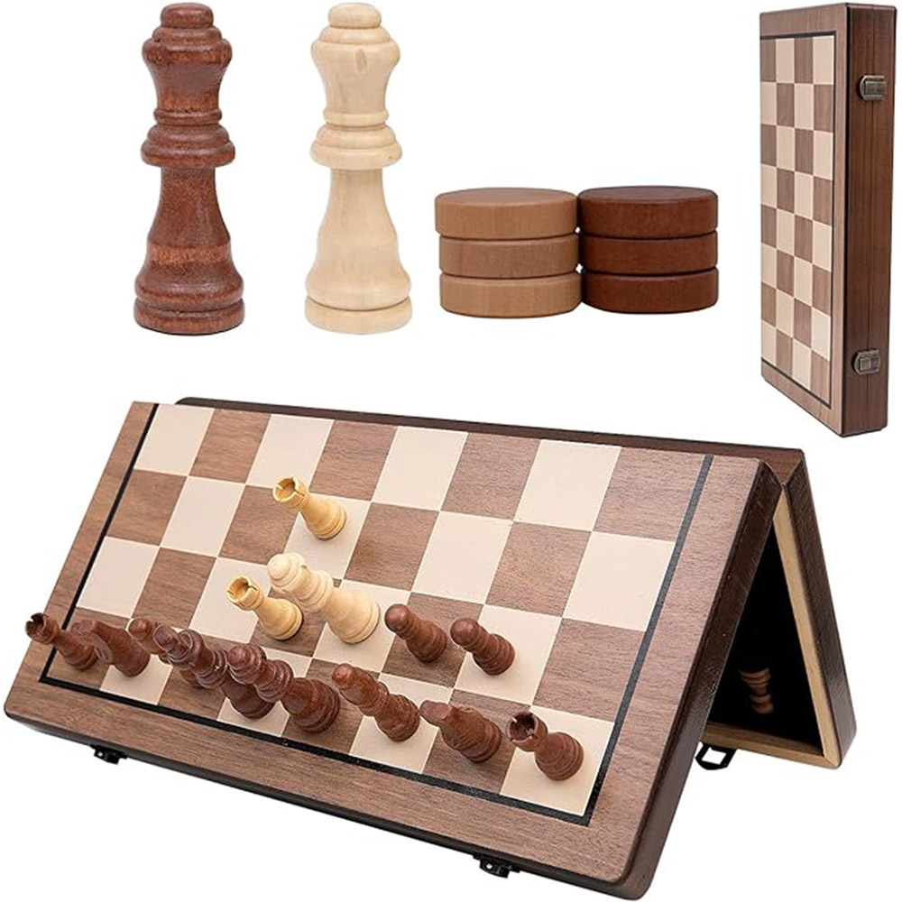 Chess Set Wooden - Jeu d'échecs en bois de 39